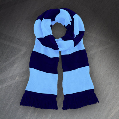 Navy Sky Blue Bar Scarf