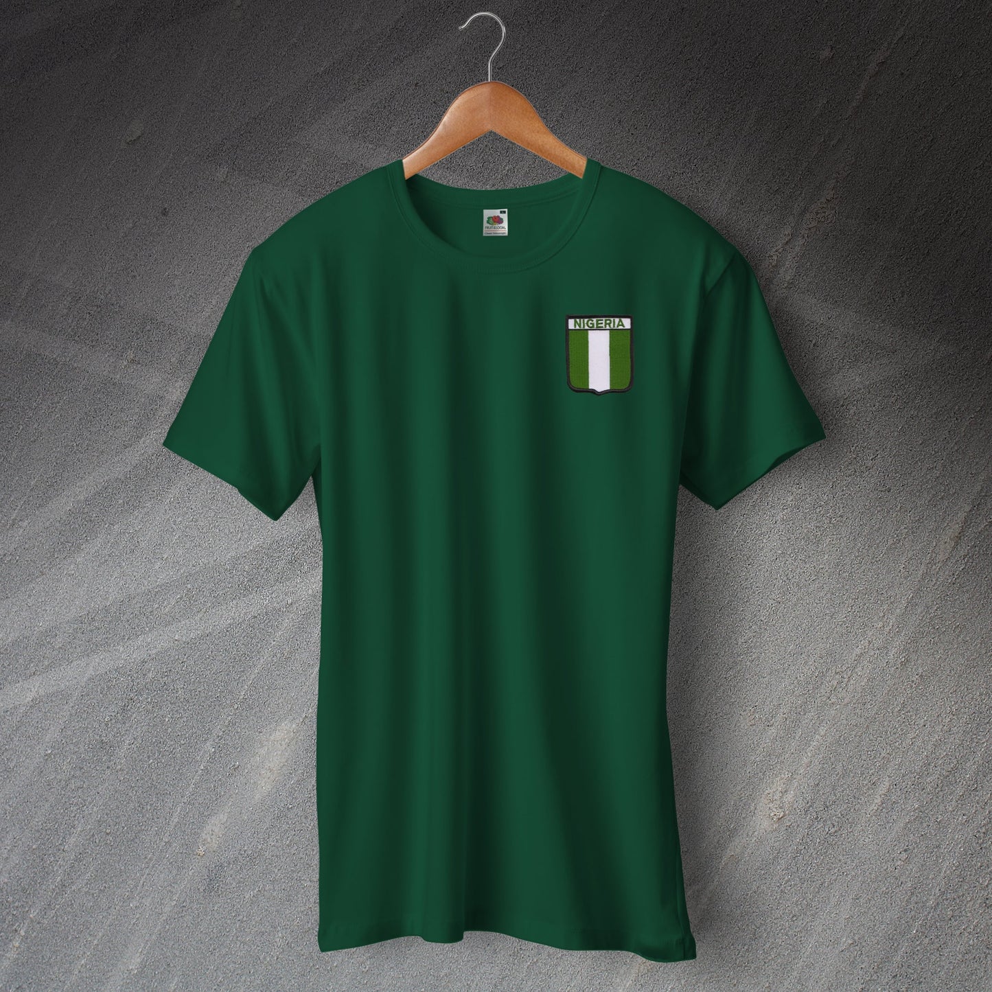 Nigeria Ringer Shirt with Embroidered Badge