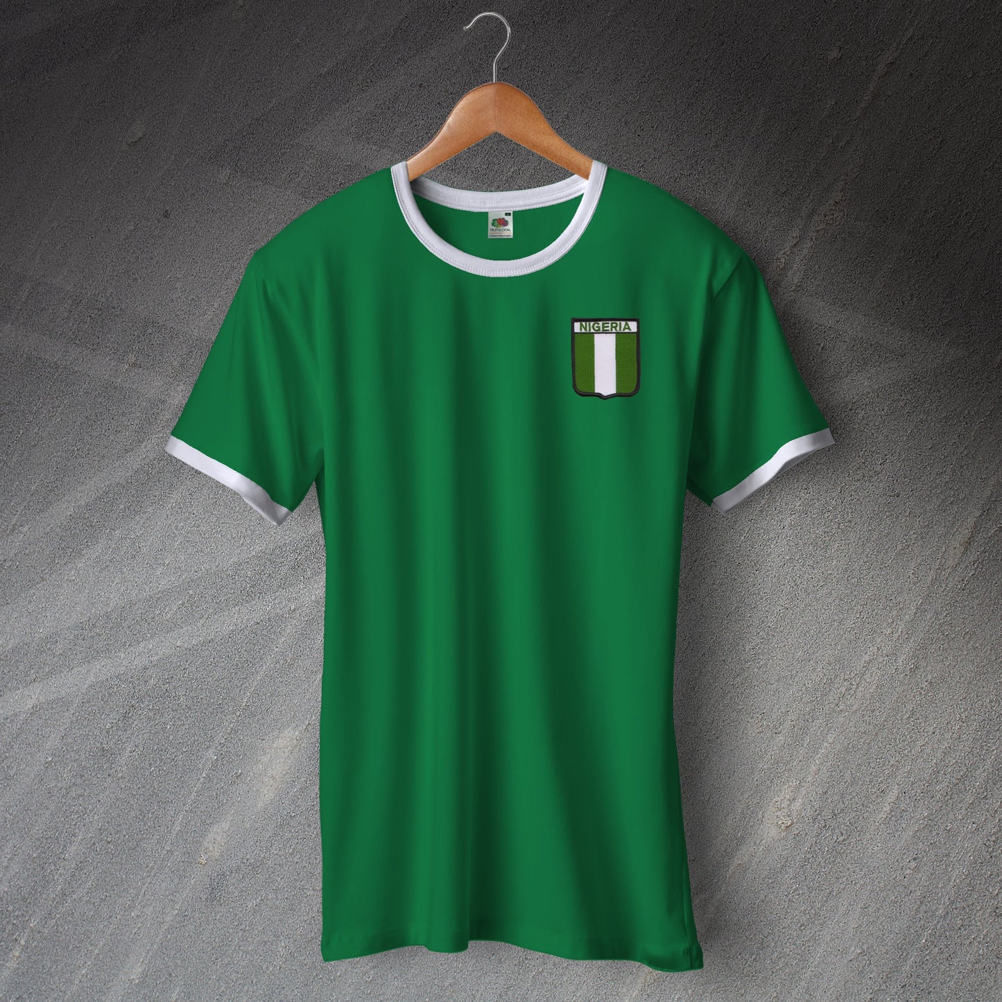 Nigeria Ringer Shirt with Embroidered Badge
