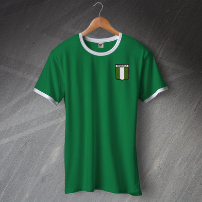 Nigeria Ringer Shirt with Embroidered Badge