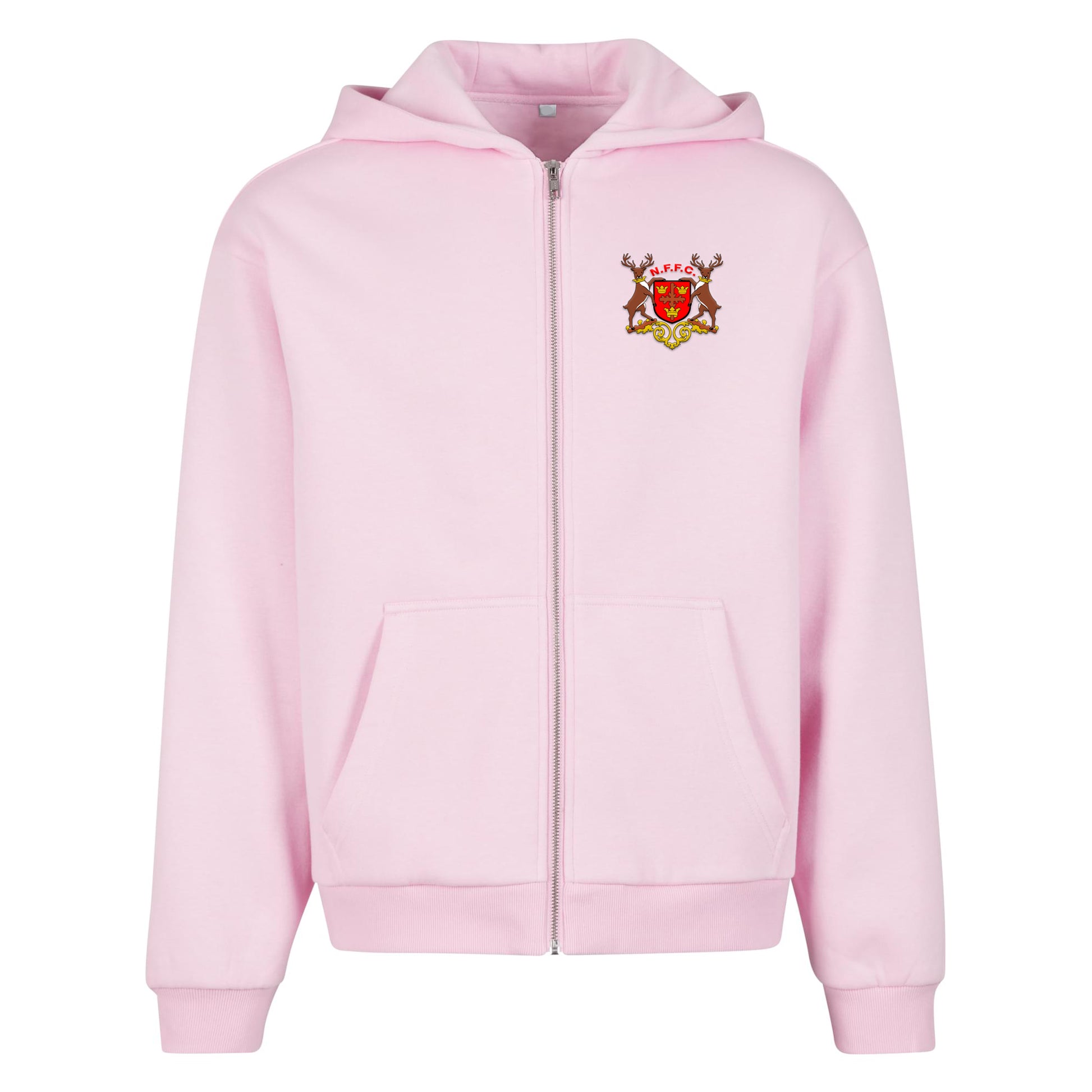 Nottingham Retro Football Hoodie – 1960s-1970s Style, Embroidered Logo, Headphone Pocket, Unofficial Merch