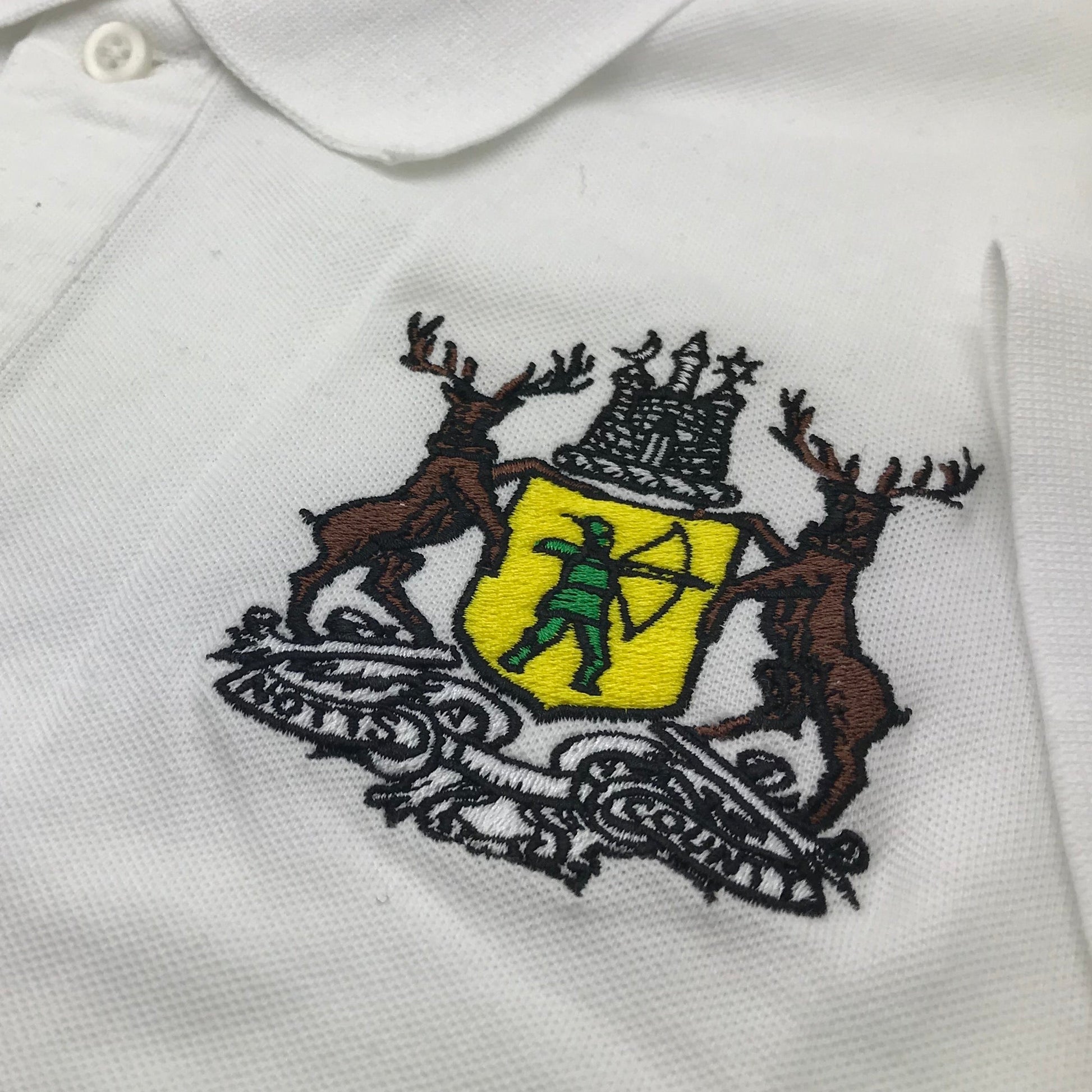 Retro Notts County Football Polo Shirt