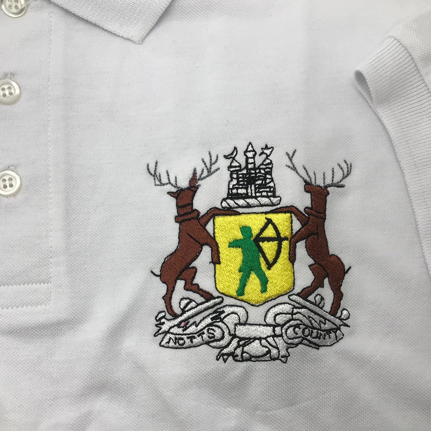 Retro Notts County Football Polo Shirt