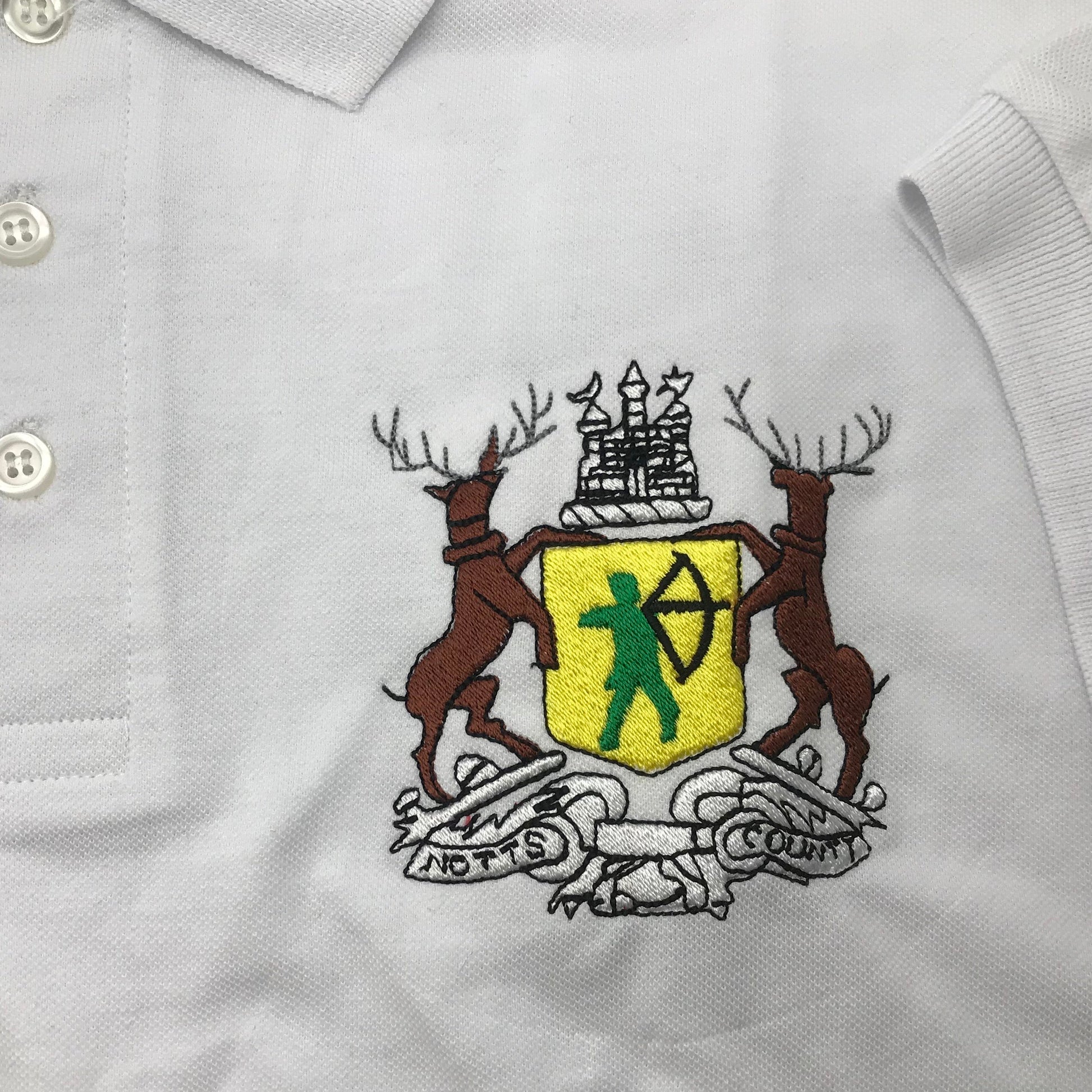 Retro Notts County Football Polo Shirt