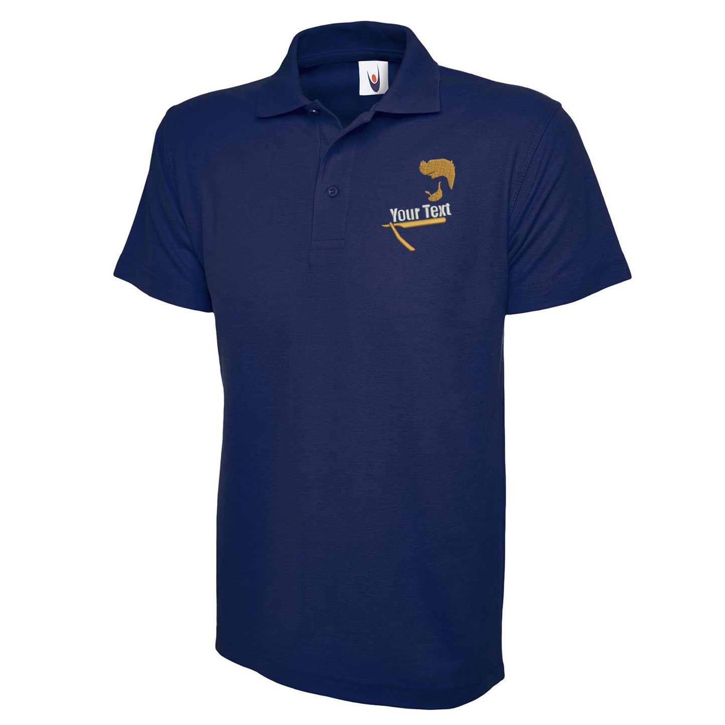 Personalised Barber Classic Polo Shirt Embroidered with any Text