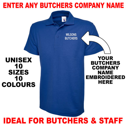 Personalised Butchers Polo Shirts UK