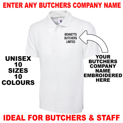 Personalised Butchers Polo Shirts UK