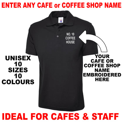 Personalised Cafe Polo Shirts UK