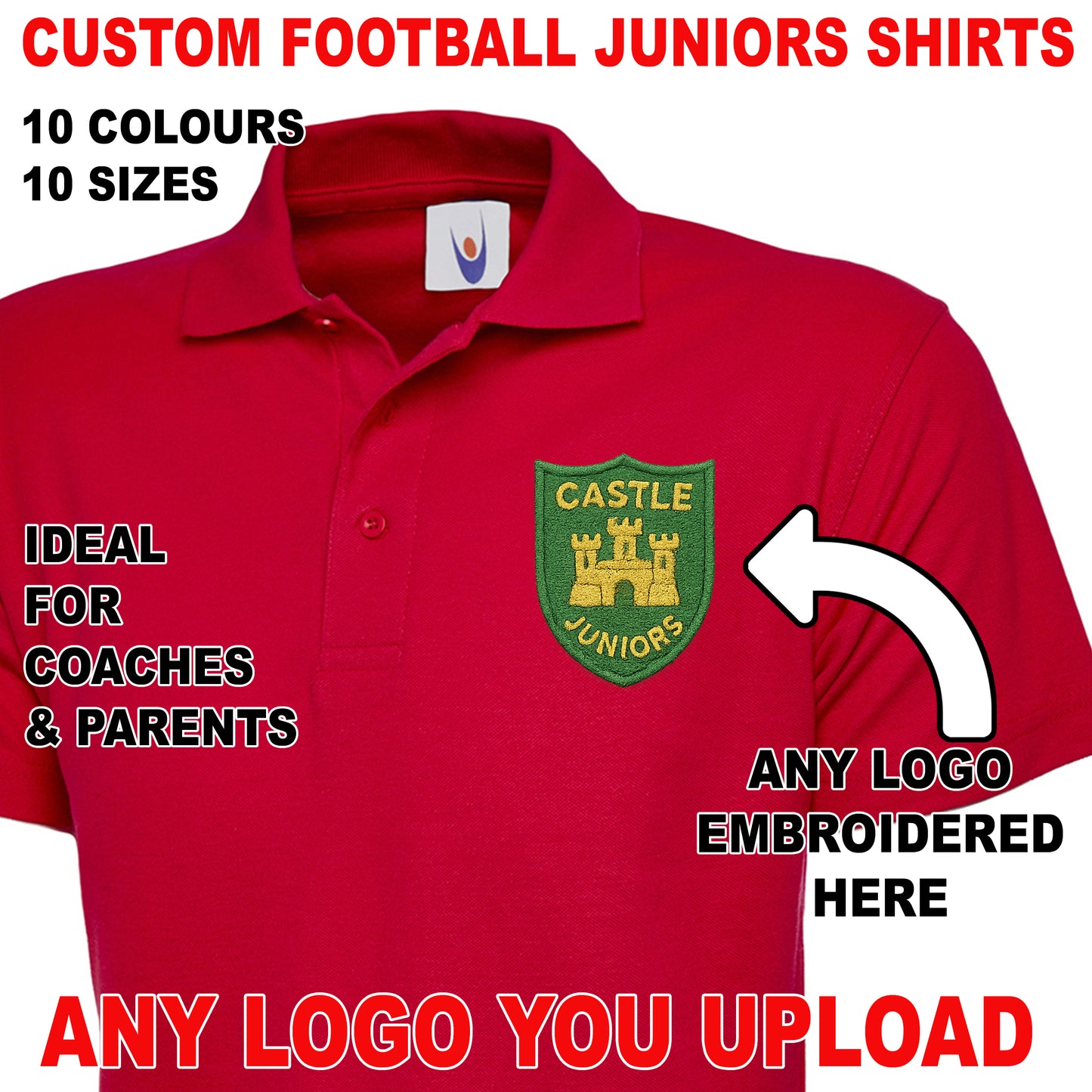 Personalised Football Junior Polo Shirts