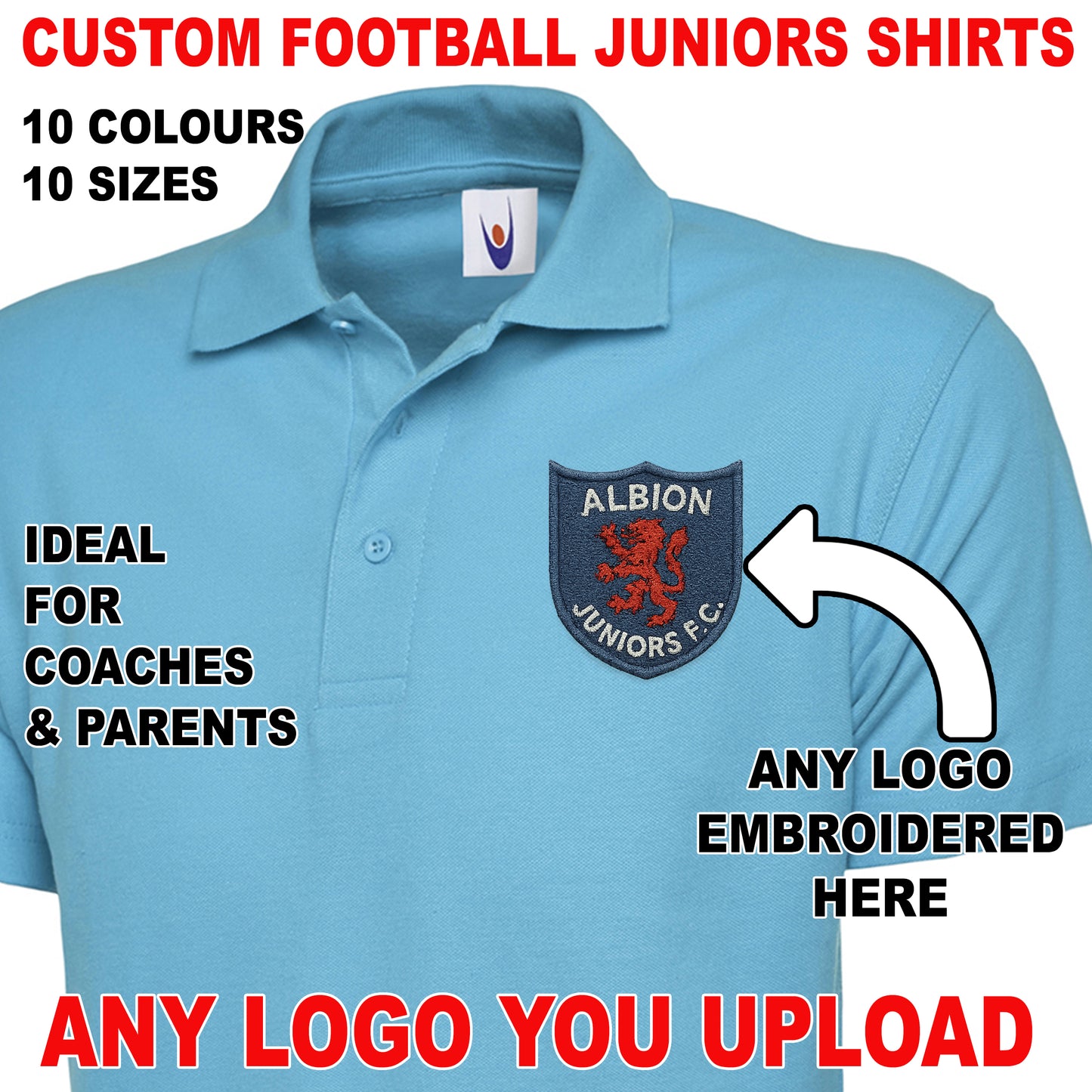 Personalised Football Junior Polo Shirts