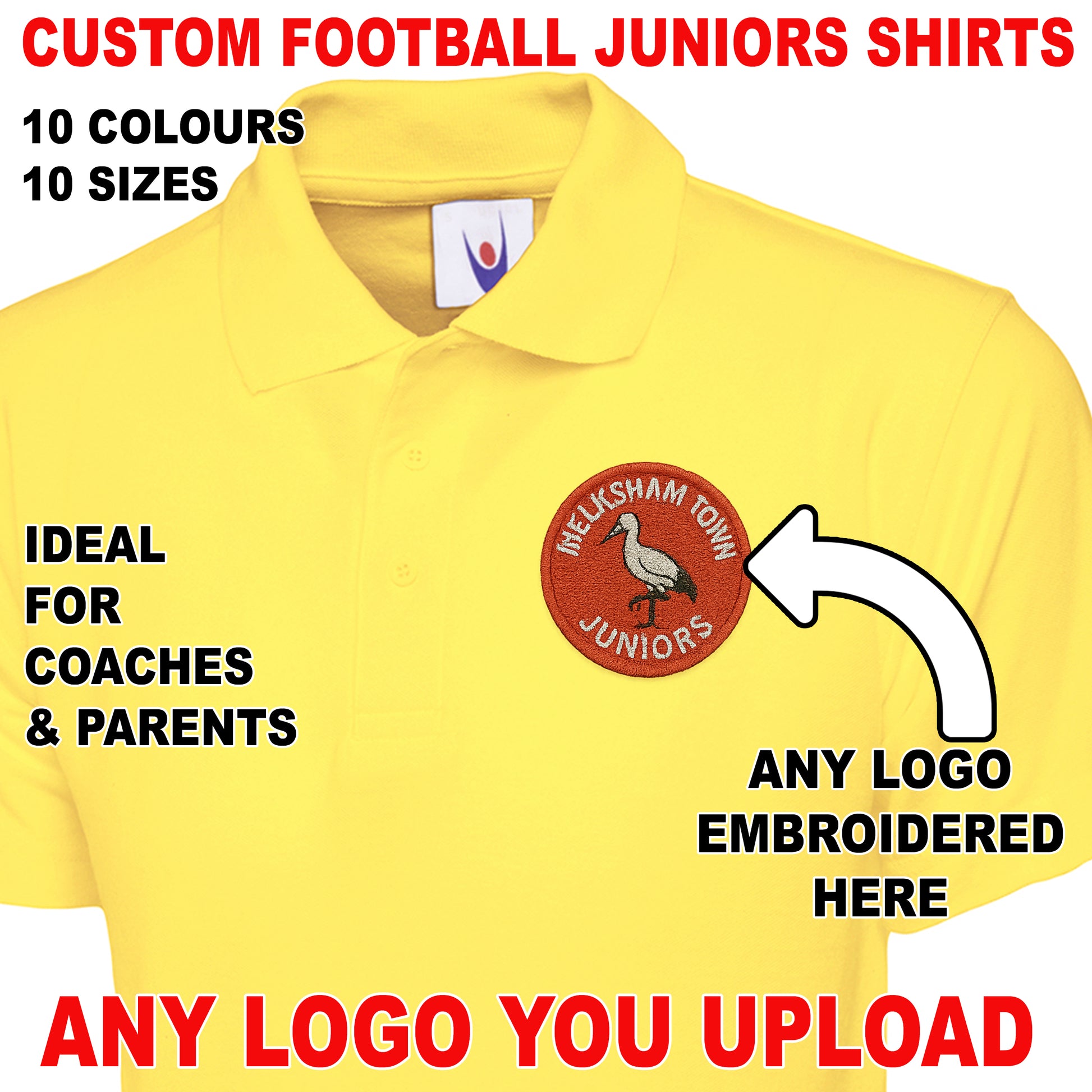 Personalised Football Junior Polo Shirts