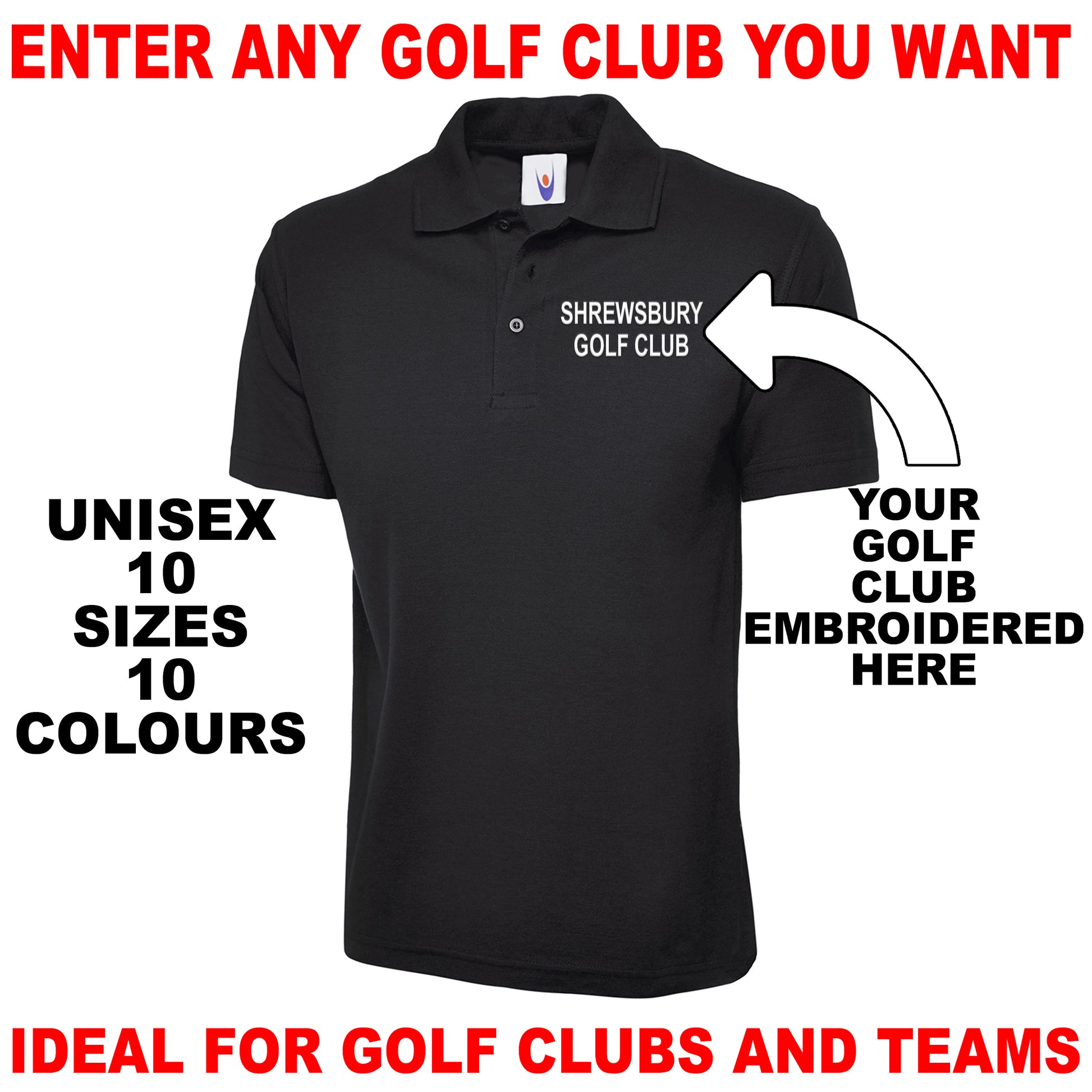 Personalised Golf Club Polo Shirt