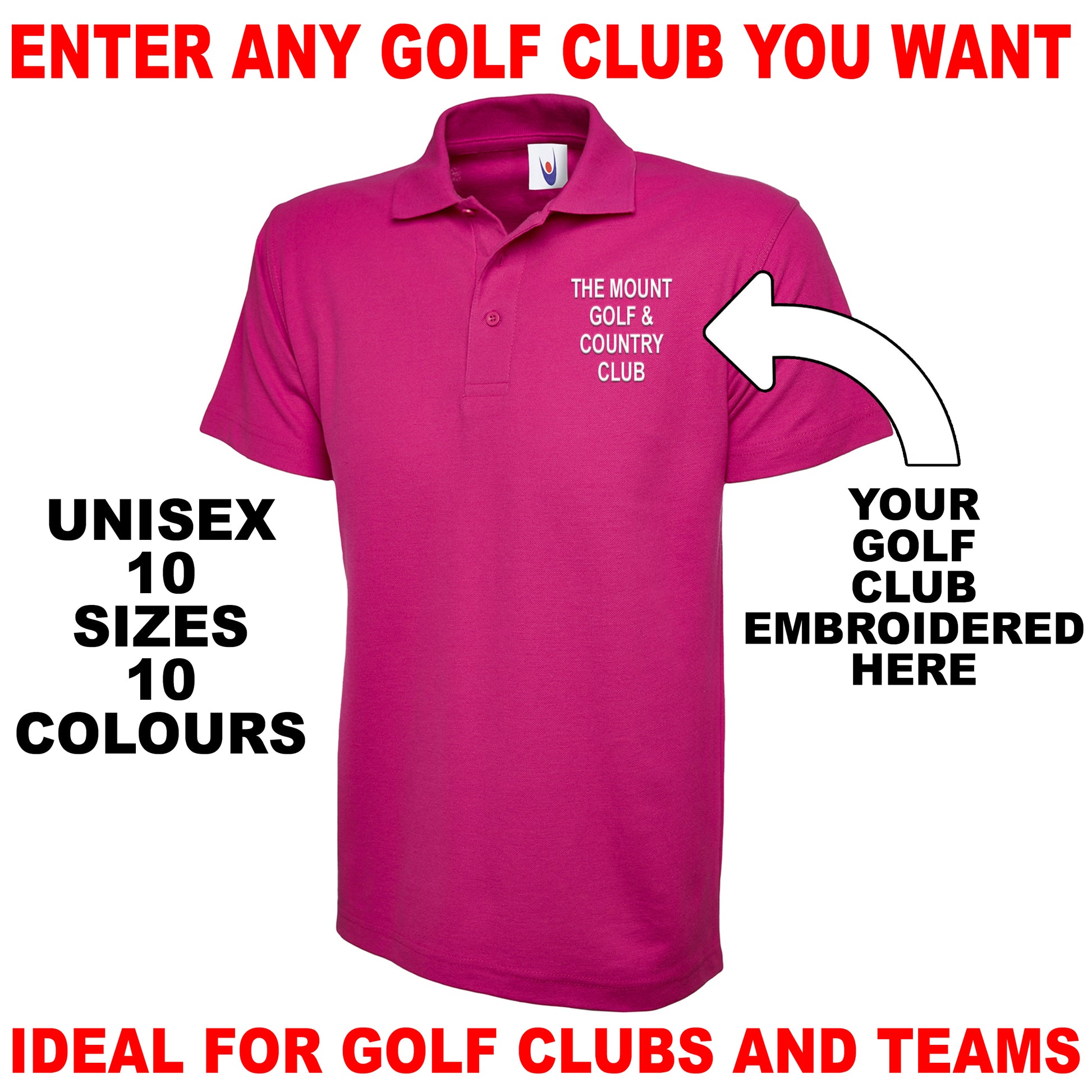 Personalised Golf Club Polo Shirt