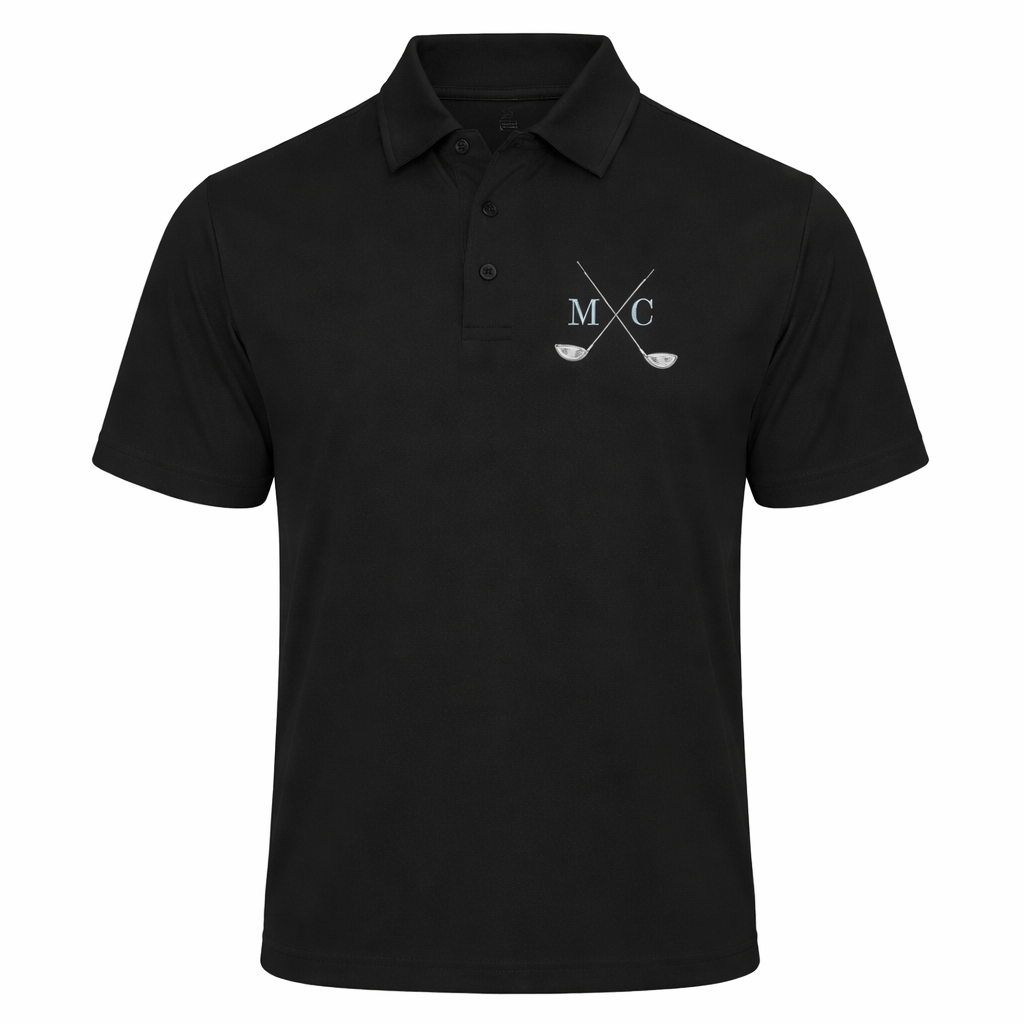 Personalised Golf Polo Shirt with Embroidered Initials Golfwear Gift for Golfer