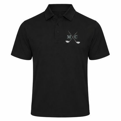 Personalised Golf Polo Shirt with Embroidered Initials Golfwear Gift for Golfer