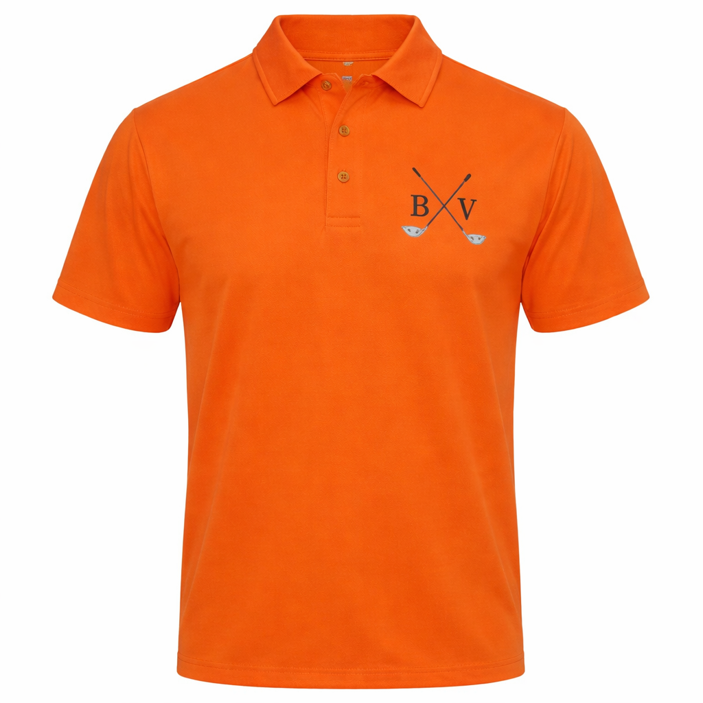Personalised Golf Polo Shirt with Embroidered Initials Golfwear Gift for Golfer