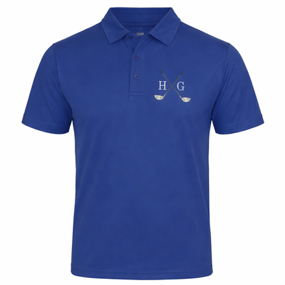 Personalised Golf Polo Shirt with Embroidered Initials Golfwear Gift for Golfer