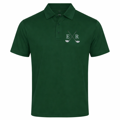 Personalised Golf Polo Shirt with Embroidered Initials Golfwear Gift for Golfer