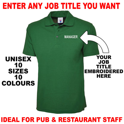Personalised Job Title Polo Shirts