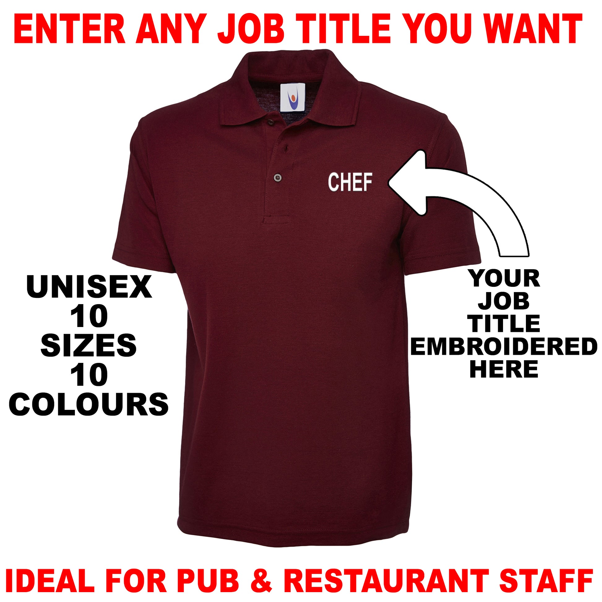 Personalised Job Title Polo Shirts