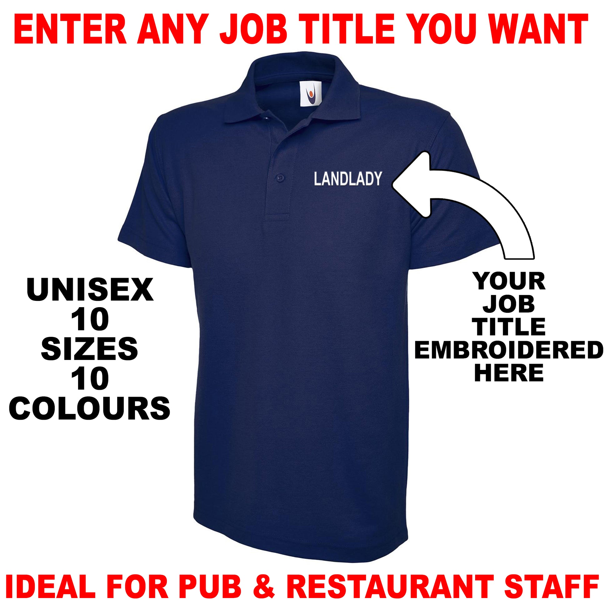 Personalised Job Title Polo Shirts