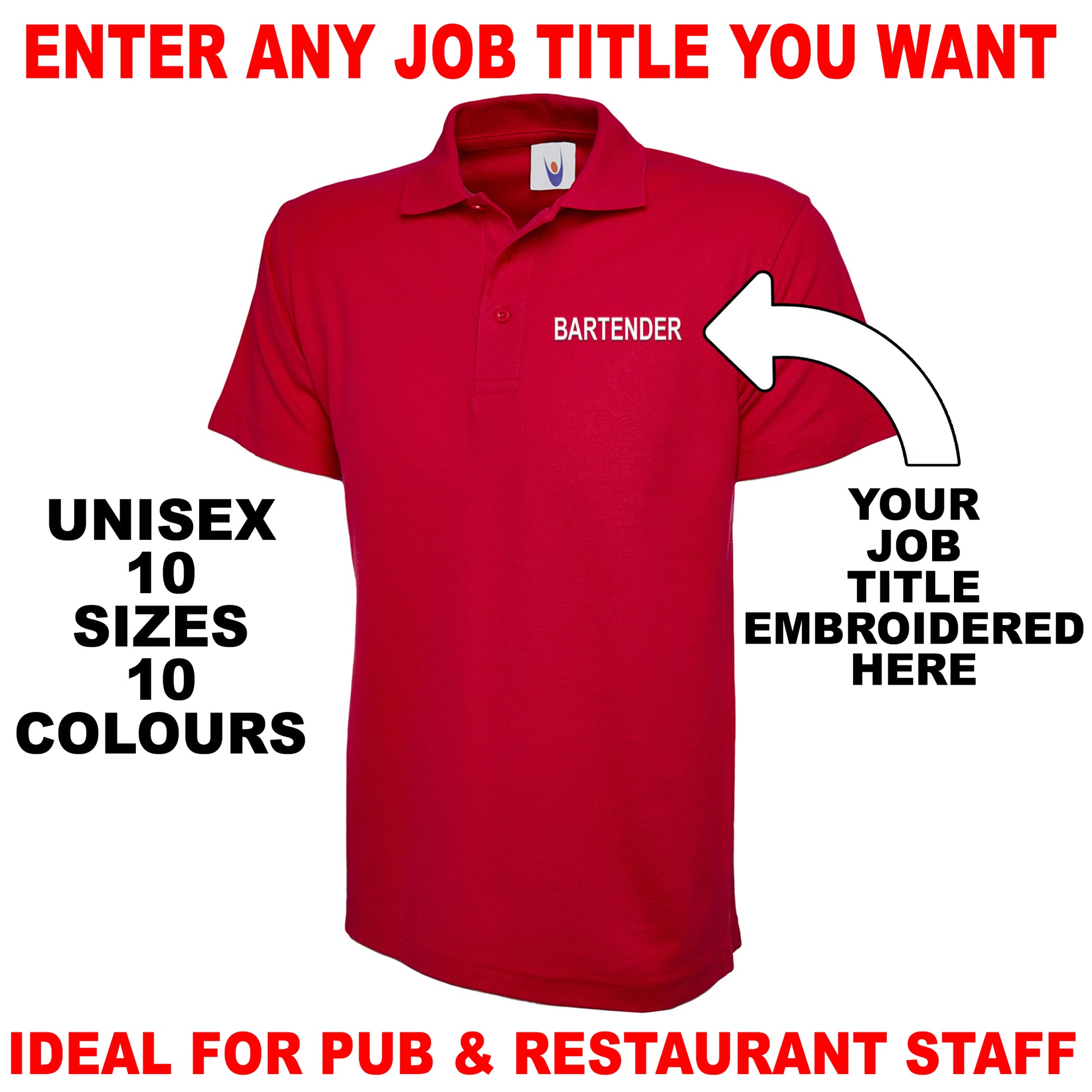 Personalised Job Title Polo Shirts