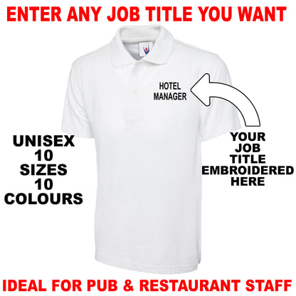 Personalised Job Title Polo Shirts