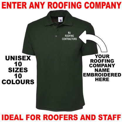 Personalised Roofing Polo Shirt UK