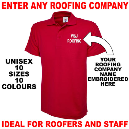 Personalised Roofing Polo Shirt UK