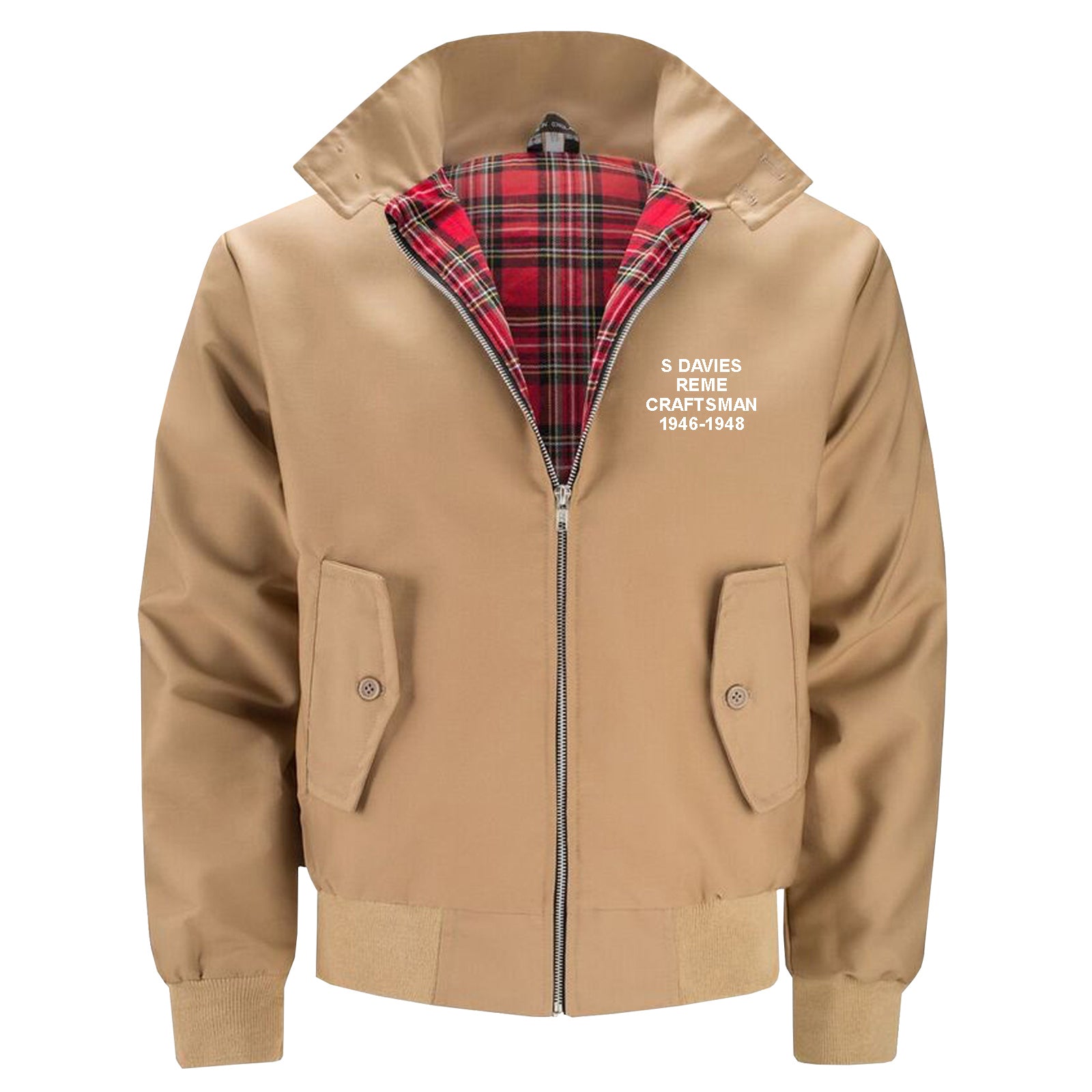 Personalised Military Harrington Jacket Embroidered with Your Service Details