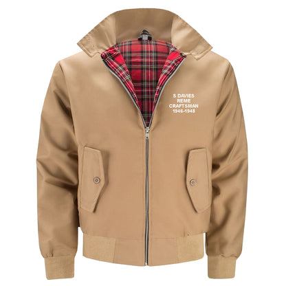 Personalised Military Harrington Jacket Embroidered with Your Service Details