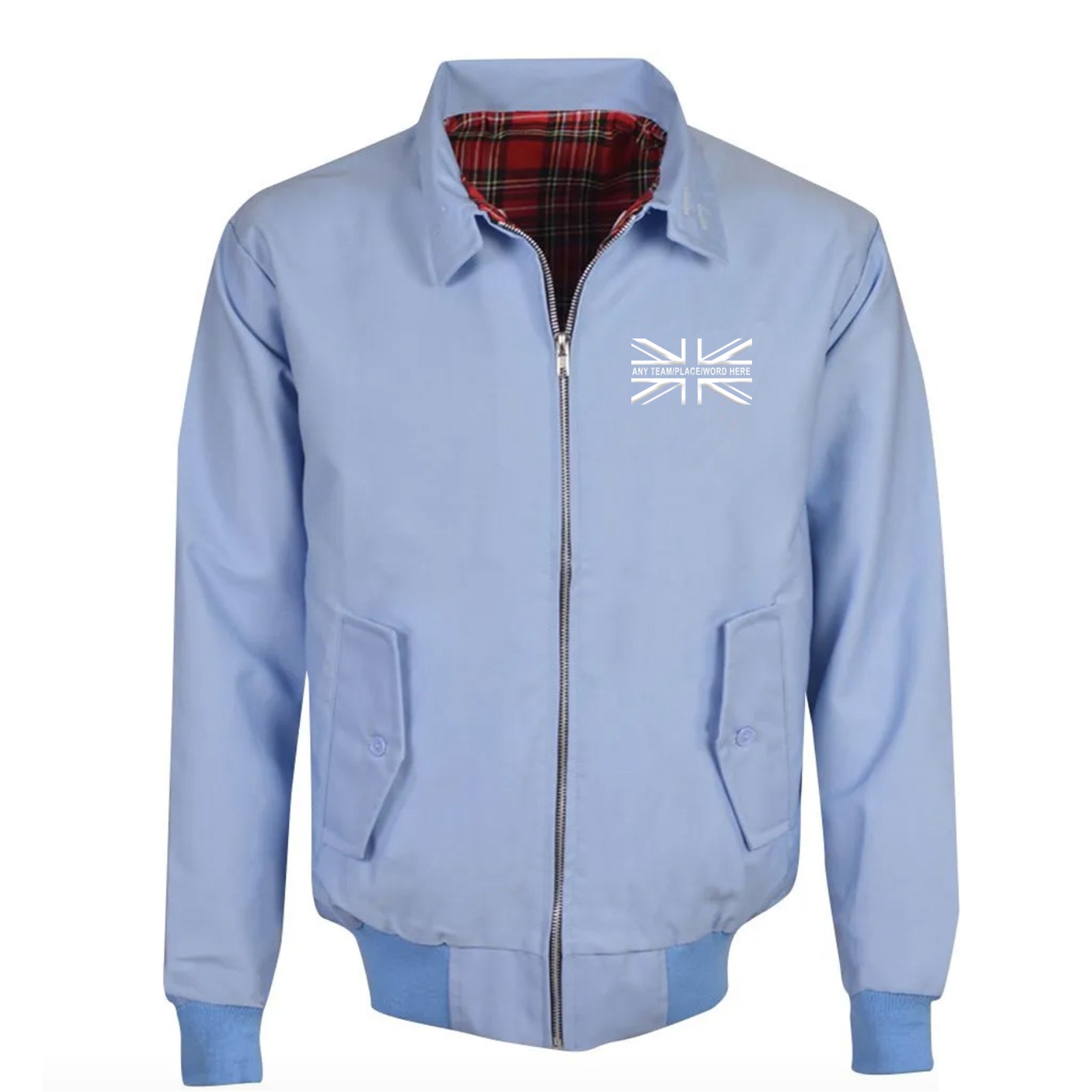 Personalised Union Jack Embroidered Harrington Jacket