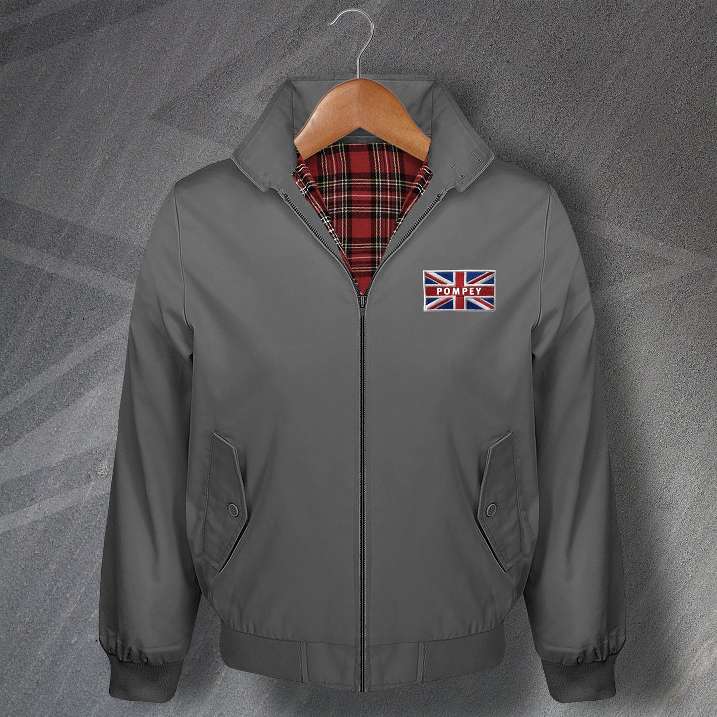 Pompey Coloured Union Jack Embroidered Harrington Jacket