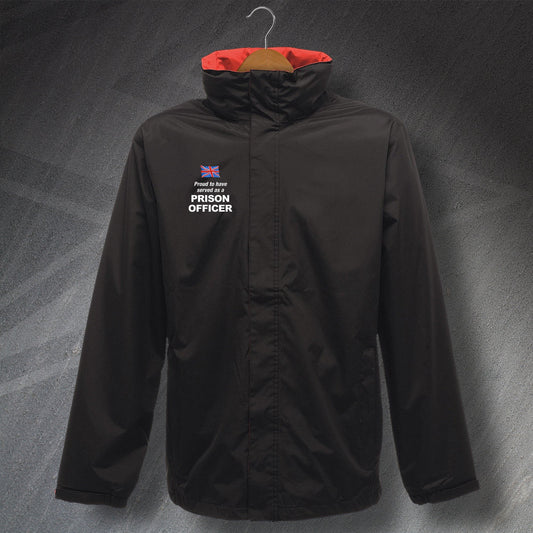 Proud to Have Served as a Prison Officer Embroidered Waterproof Jacket