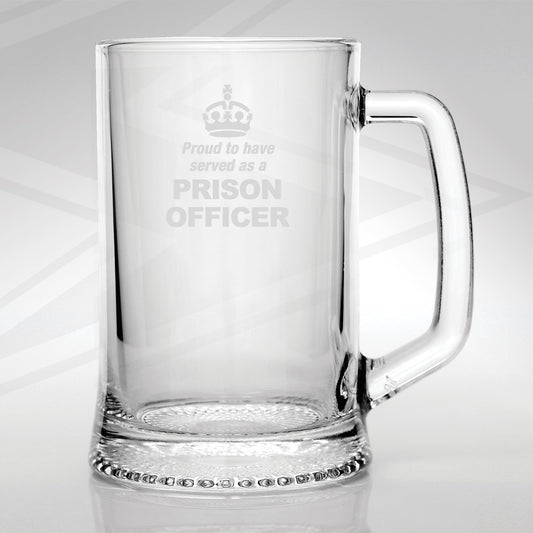 Prison Officer Glass Tankard