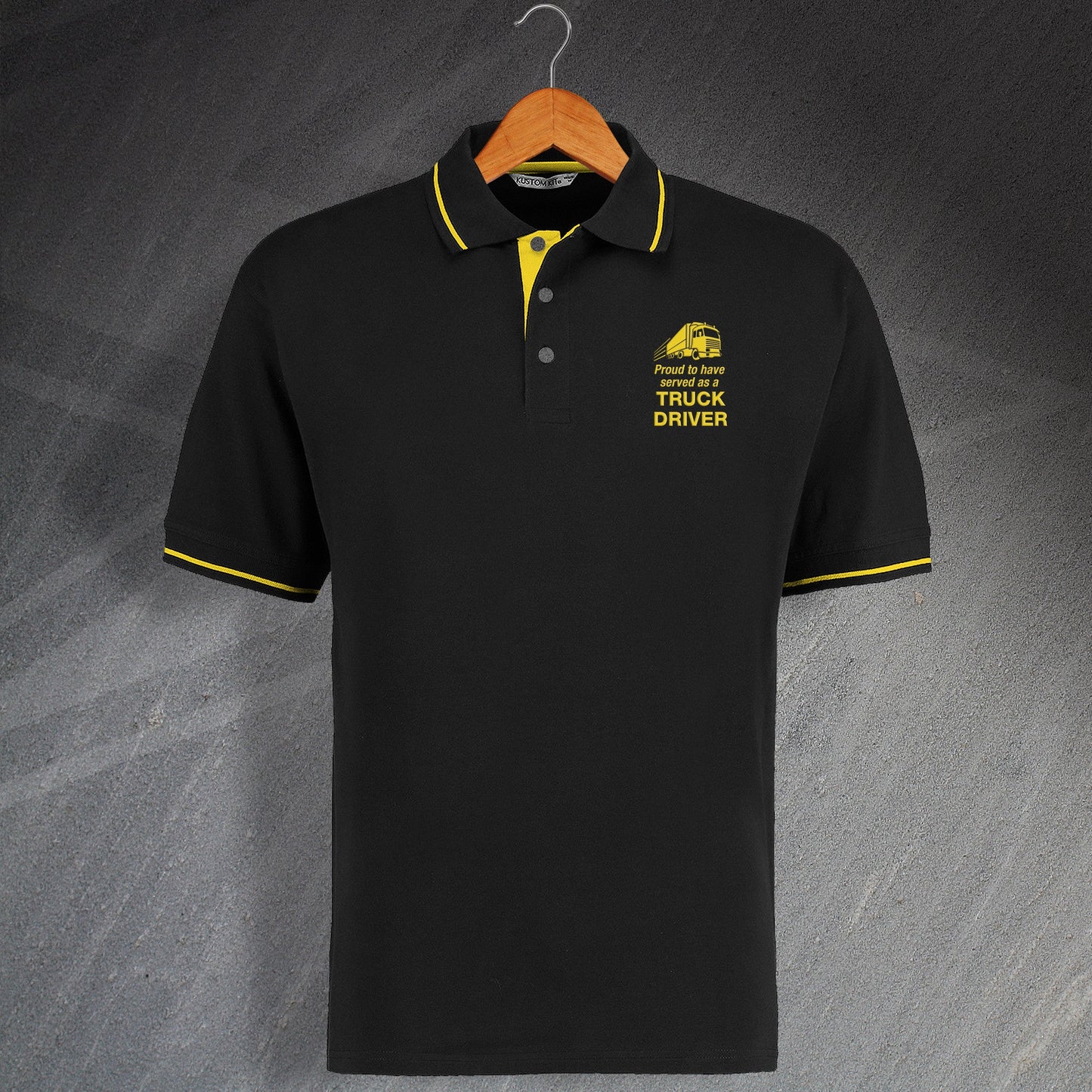 Truck Driver Contrast Polo Shirt