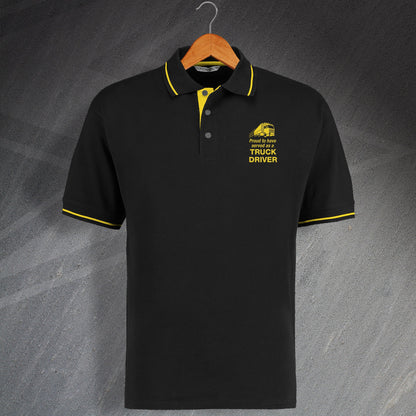 Truck Driver Contrast Polo Shirt
