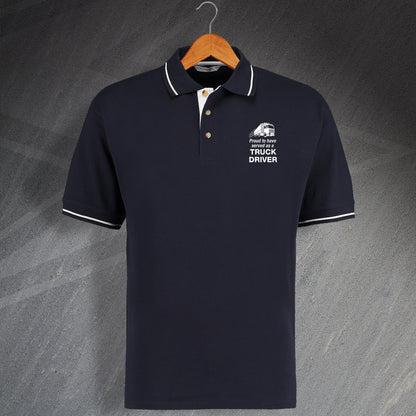 Truck Driver Contrast Polo Shirt