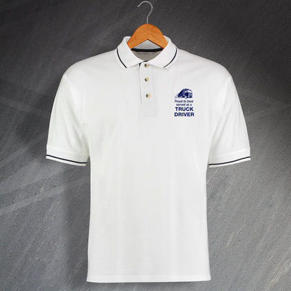 Truck Driver Contrast Polo Shirt