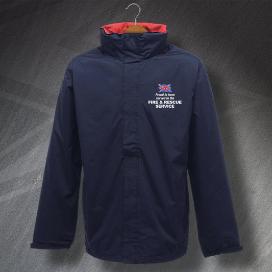 Proud to Have Served in The Fire and Rescue Service Waterproof Jacket