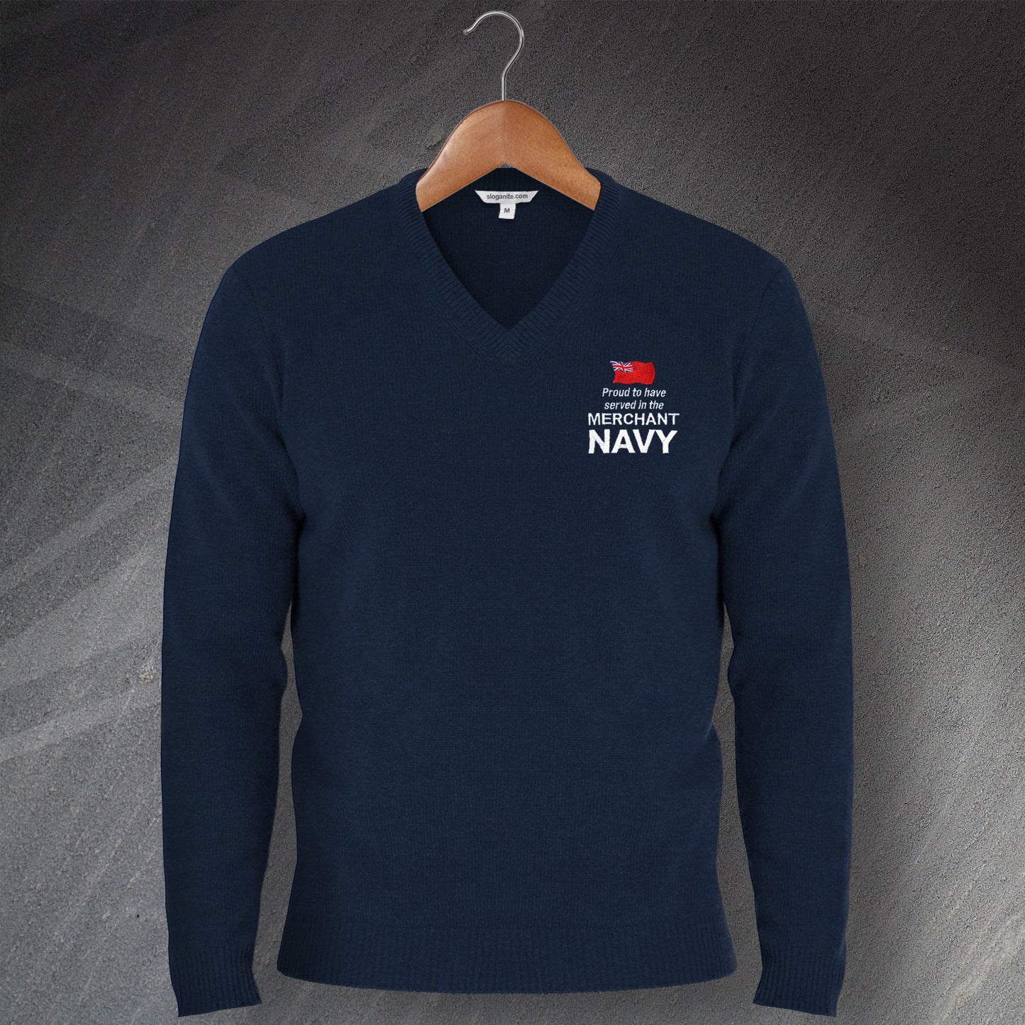 Merchant Navy V-Neck Jumper