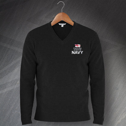Proud to Have Served in The Navy V-Neck Jumper