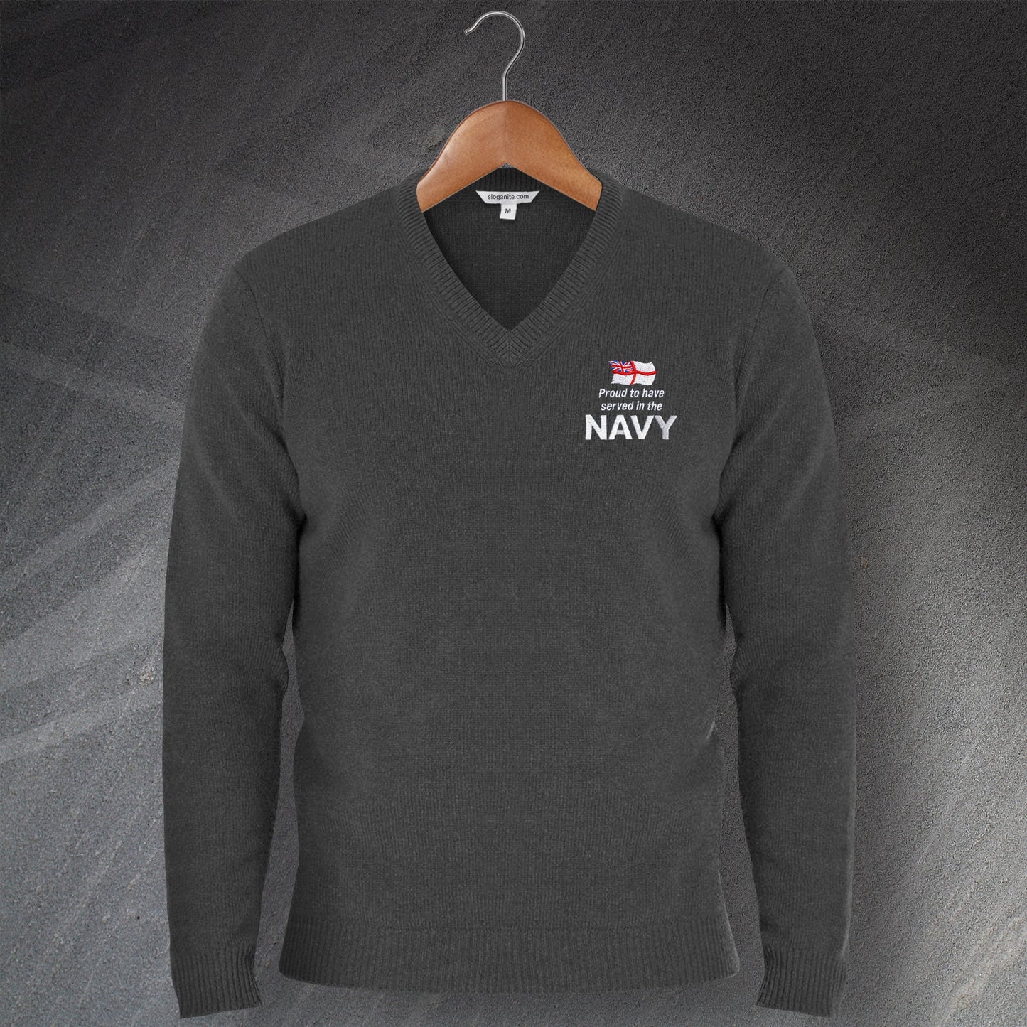 Proud to Have Served in The Navy V-Neck Jumper