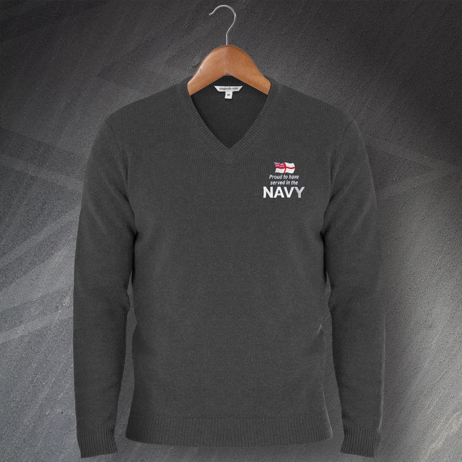 Proud to Have Served in The Navy V-Neck Jumper