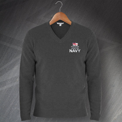 Proud to Have Served in The Navy V-Neck Jumper