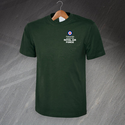 Proud to Have Served in The Royal Air Force Embroidered T-Shirt