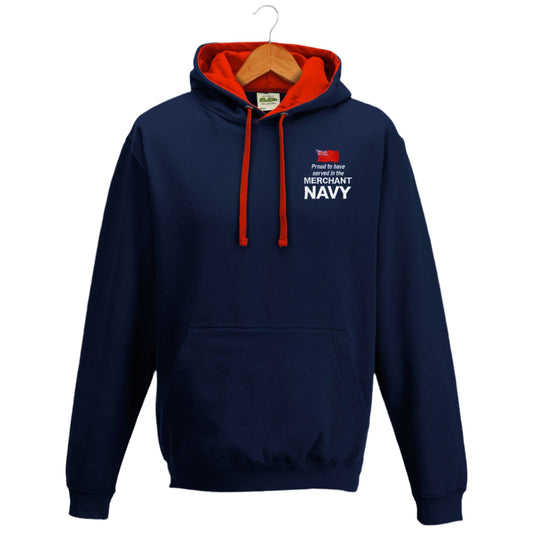 Merchant Navy Contrast Hoodie