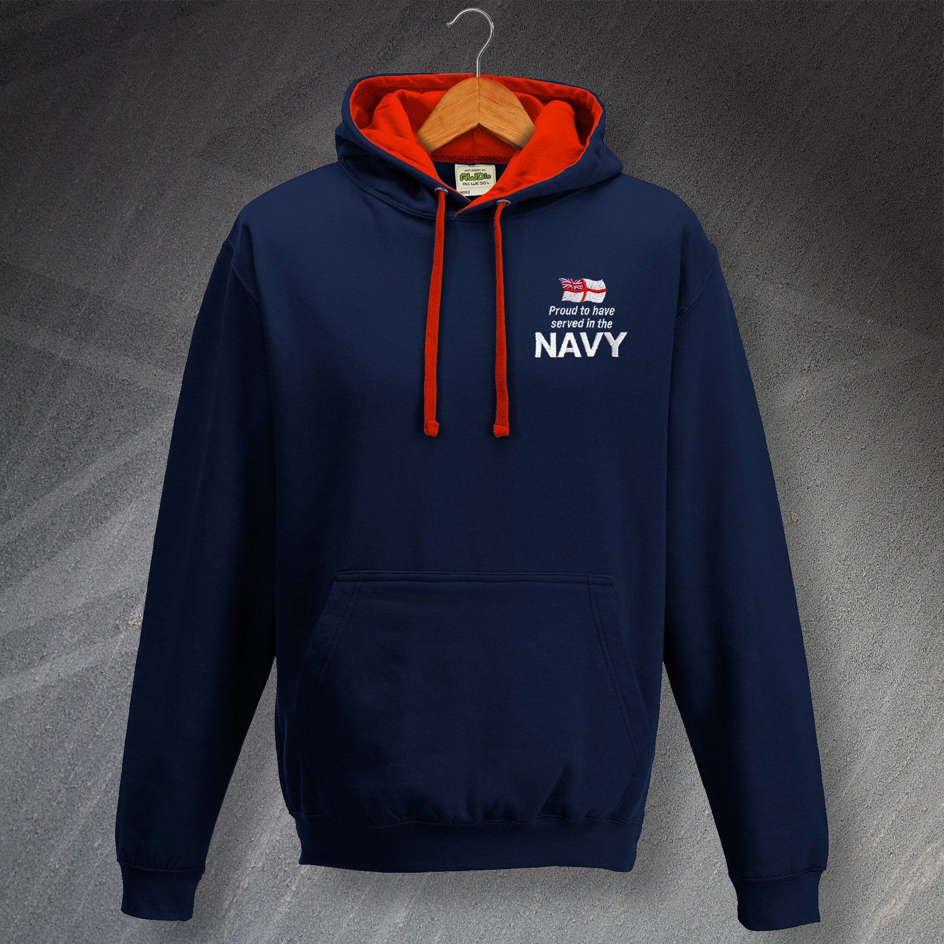 Navy Contrast Hoodie