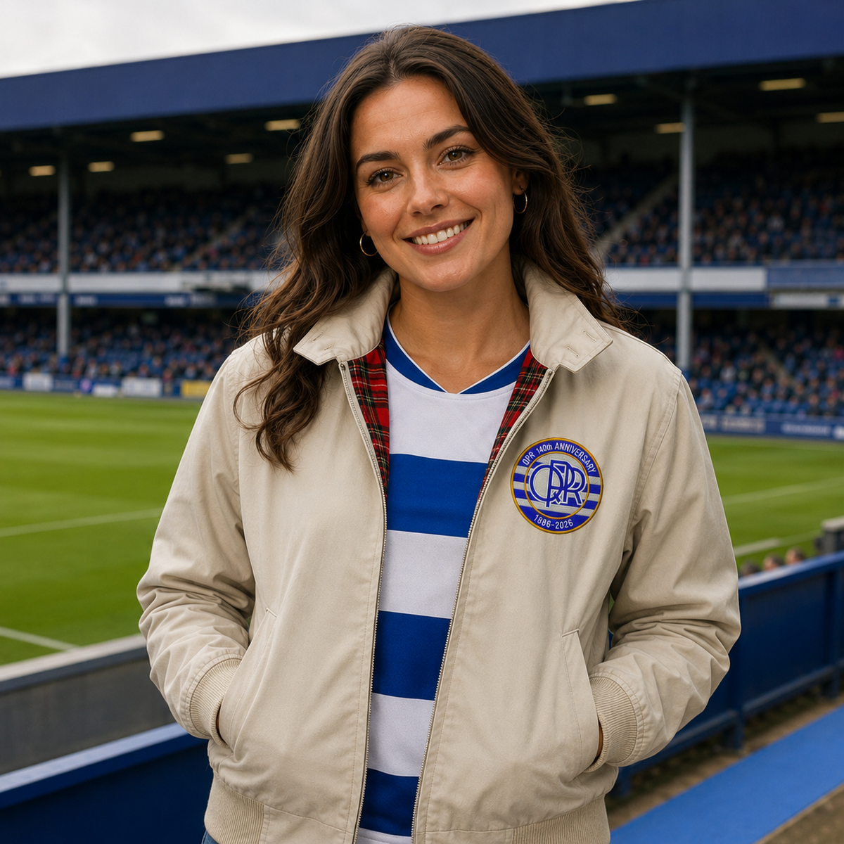 QPR Classic Football Jacket Mens