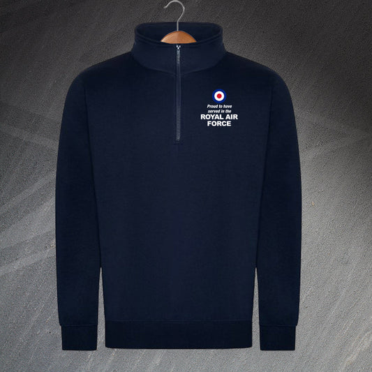Royal Air Force Pro ¬º Neck Zip Sweatshirt